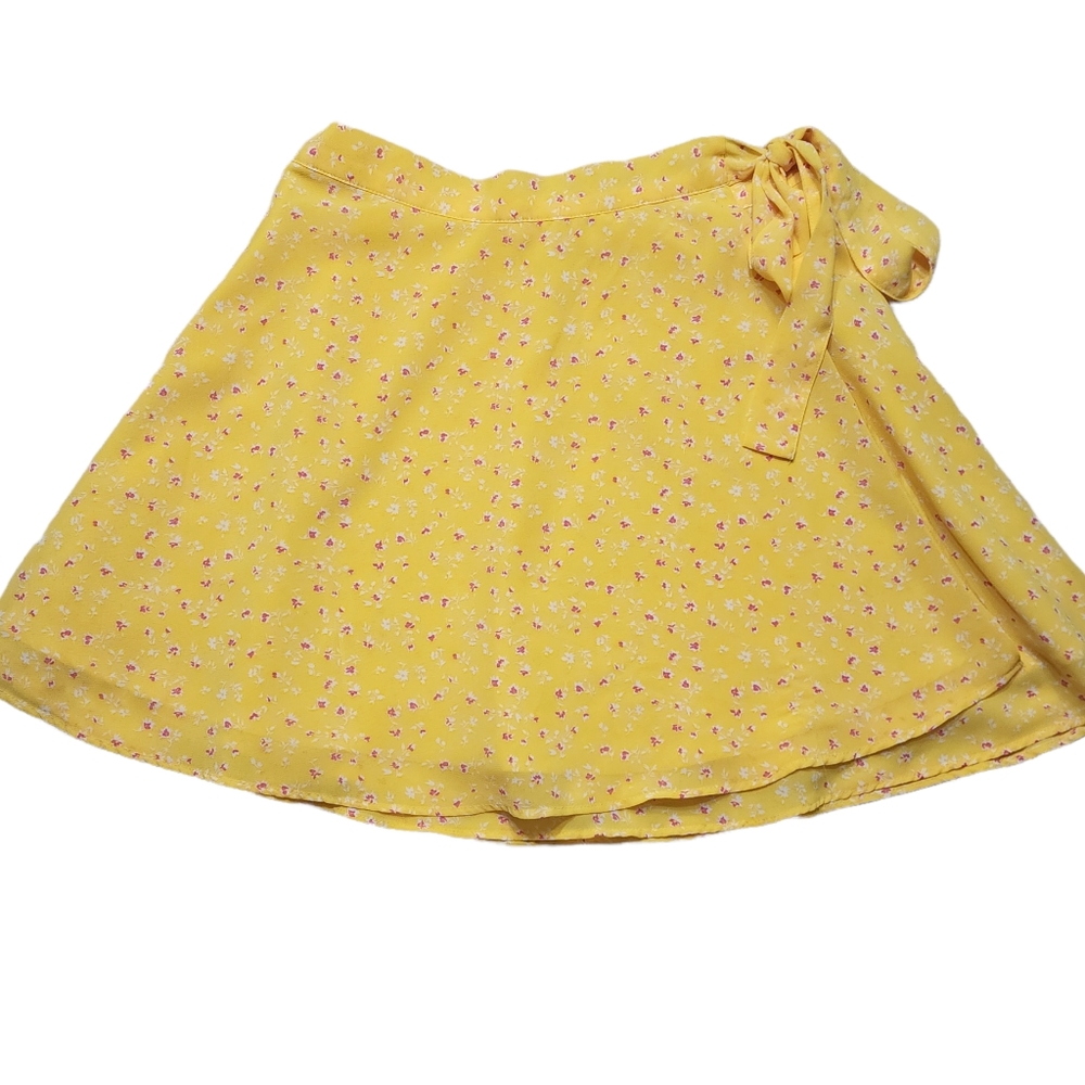 Forever 21 Wrap Around Tie Skater Skirt Sz S